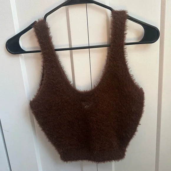 Reebok Brown Fluffy Bralette/ Crop top - Picture 4 of 9